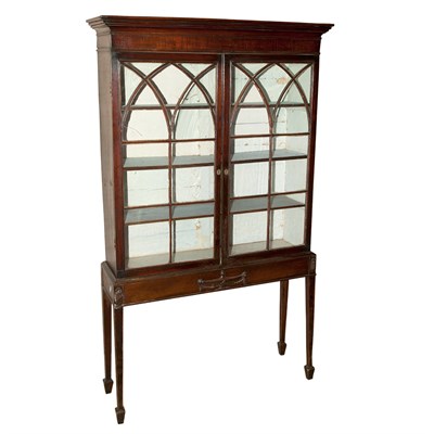 Lot 301 - George III Style Mahogany Vitrine Height 6...