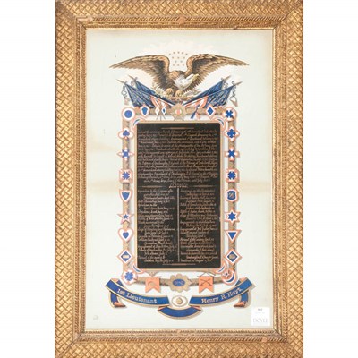 Lot 302 - Framed Commemorative Military Print Height...