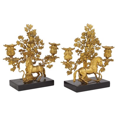 Lot 461 - Pair of Victorian Style Gilt-Bronze and...