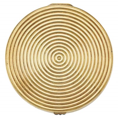 Lot 235 - Gold and Cabochon Sapphire Compact, Cartier
