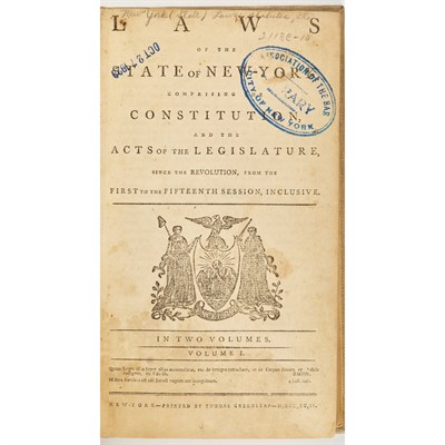 Lot 31 - [NEW YORK - FEDERAL] Laws of the state of New...