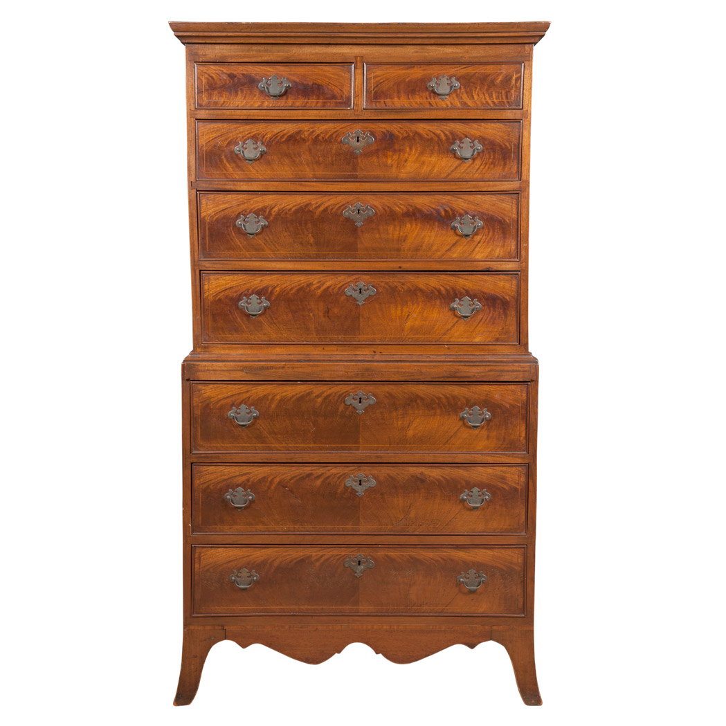 Lot 422 - George III Style Inlaid Mahogany Chest on...