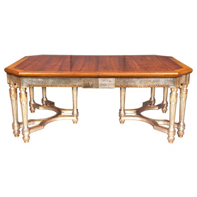Lot 630 - Louis XVI Style Parcel Metallic Silver,...