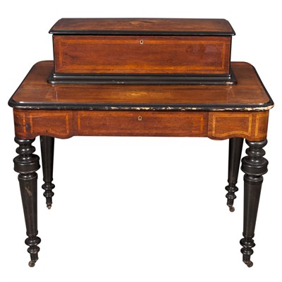 Lot 536 - Swiss Music Rosewood Cylinder Box and Rosewood...