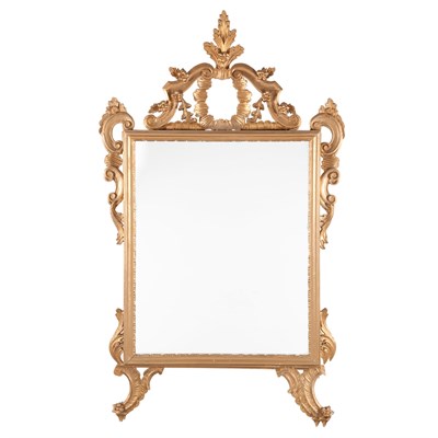 Lot 204 - Pair of Rococo Style Giltwood Mirrors Each...