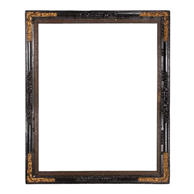 Lot 185 - Baroque Style Parcel Gilt and Black Painted...