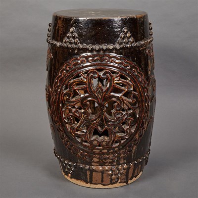 Lot 167 - Chinese Style Brown Glazed Ceramic Garden...
