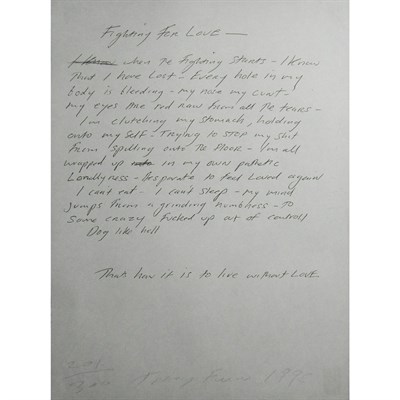 Lot 14 - Tracy Emin British, b. 1963 Fighting for Love,...