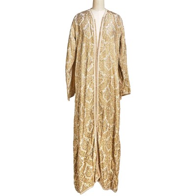 Lot 214 - Metallic Gold and Ivory Caftan Early 19th...