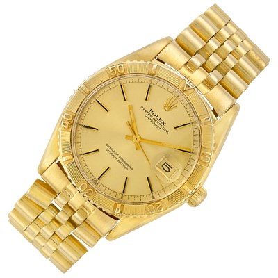 Lot 76 - Gentleman's Gold 'Turn-O-Graph Thunderbird' Wristwatch, Rolex, Ref. 1625