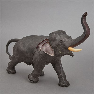 Lot 28 - Japanese Bronze Figure of an Elephant Meiji...