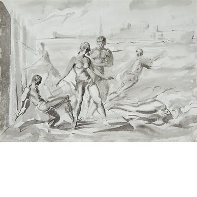 Lot 87 - Reginald Marsh American, 1898-1954 Bathers...
