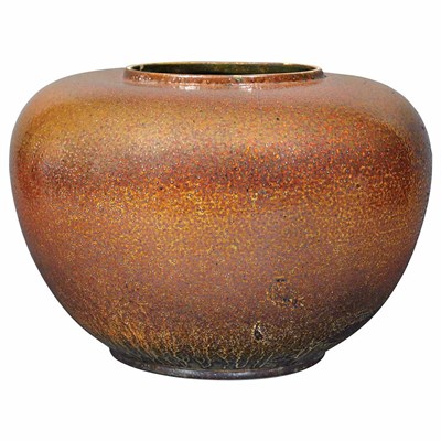 Lot 553 - Tiffany Studios Brown and Cobalt Glazed...