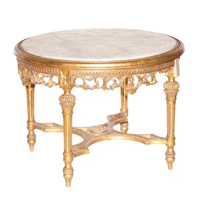 Lot 652 - Neoclassical Style Giltwood Low Table Third...