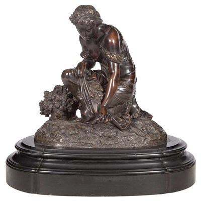 Lot 476 - French Bronze Figure of a Classical Maiden...
