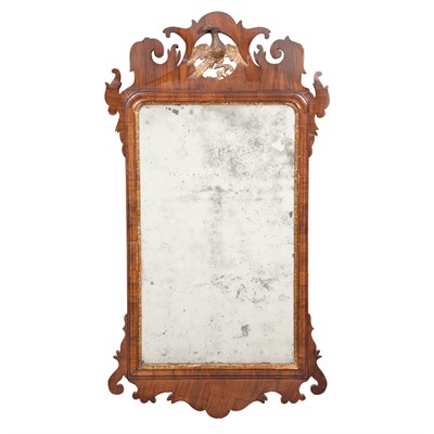 Lot 135 - George III Walnut Parcel Gilt Mirror 18th...