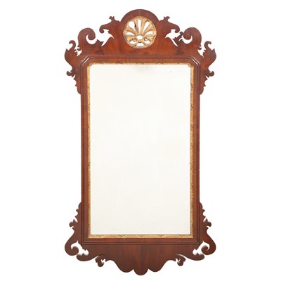 Lot 172 - Chippendale Style Mahogany Parcel Gilt Mirror...
