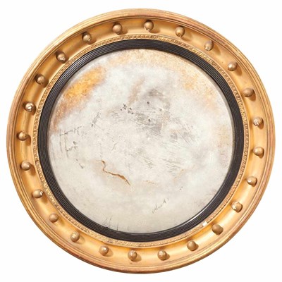 Lot 142 - Classical Giltwood Convex Mirror 19th Century...