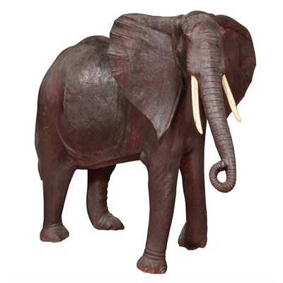 Lot 334 - Figure of an Elephant 20th/21st Century Carved,...
