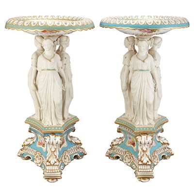 Lot 517 - Assembled Pair of Copeland Parcel Bisque and...