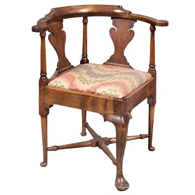 Lot 173 - Queen Ann Maple Corner Chair New England, 18th...