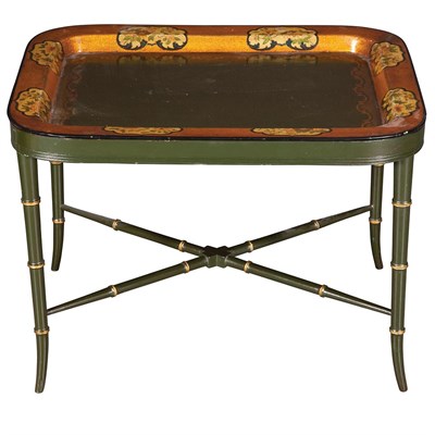 Lot 185 - Regency Painted and Decorated Papier Mache...
