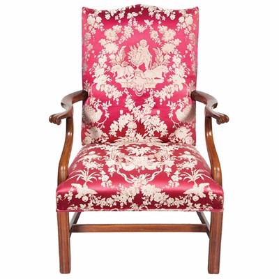 Lot 177 - Chippendale Mahogany Lolling Chair Last...