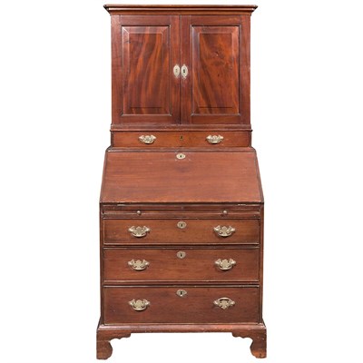 Lot 158 - George III Mahogany Secretary Bookcase The...