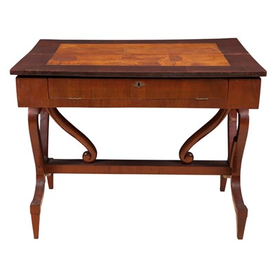 Lot 426 - Architect's Inlaid Mahogany Fold-Over Writing...