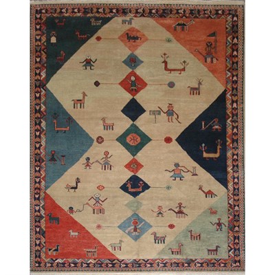 Lot 454 - Gabbeh Style Carpet India, contemporary...