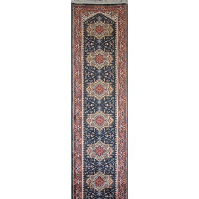 Lot 452 - Indo-Heriz Runner India, contemporary Nine...