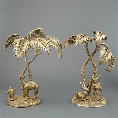 Lot 480 - Pair of Egyptian Gilt-Metal Table Ornaments...