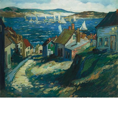 Lot 117 - George Ennis American, 1884-1936 Sailboats in...
