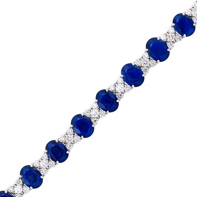 Lot 241 - White Gold, Sapphire and Diamond Bracelet, Piranesi