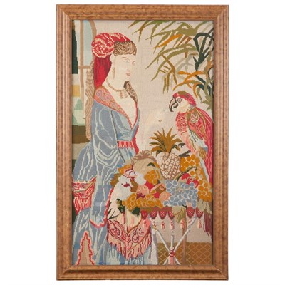 Lot 298 - Framed Continental Needlepoint and Petit Point...