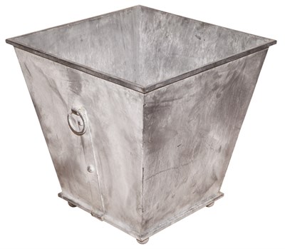 Lot 576A - Pair of Zinc Square Planters Height 23 1/2...