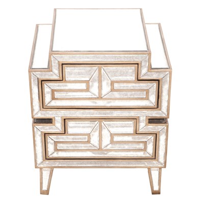 Lot 117 - Pair of Art Deco Style Mirrored Bedside Tables...