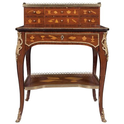 Lot 661 - Louis XV Style Gilt-Metal Mounted Marquetry...