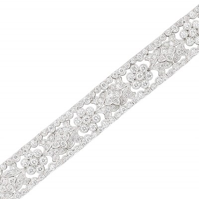 Lot 3231 - White Gold and Diamond Bracelet