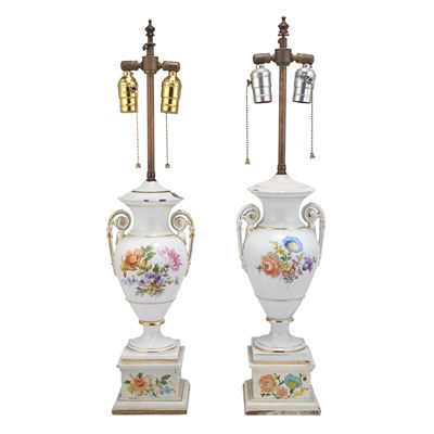 Lot 453 - Pair of Neoclassical Style Gilt and Floral...