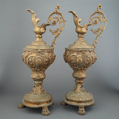 Lot 306 - Pair of Renaissance Style Metal Garniture...
