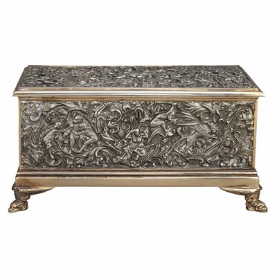 Lot 441 - Two Metal Jewelry Boxes Comprising a...