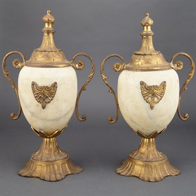 Lot 443 - Pair of Neoclassical Style Gilt-Metal Mounted...