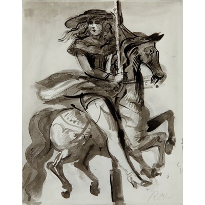 Lot 91 - Reginald Marsh American, 1898-1954 Girl on...