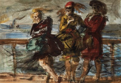 Lot 101 - Reginald Marsh American, 1898-1954 Three Women...