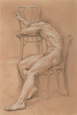 Lot 116 - Paul Cadmus American, 1904-1999 Seated Nude...