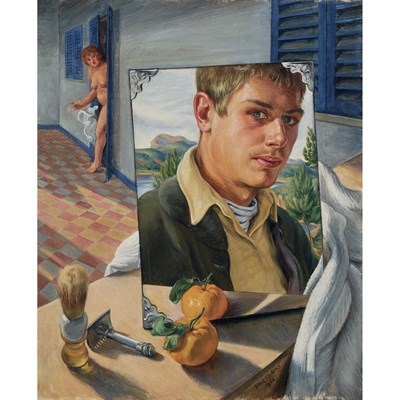 Lot 111 - Paul Cadmus American, 1904-1999 Self Portrait,...