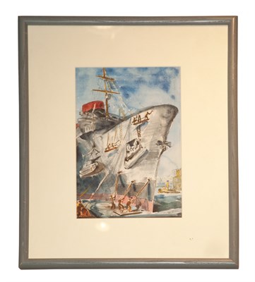 Lot 69 - Reginald Marsh American, 1898-1954 Shipyard...