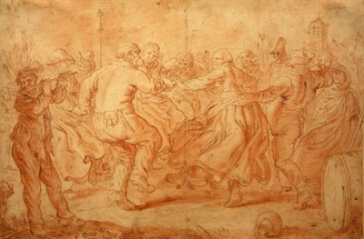 Lot 34 - Dutch School 17th century Peasant Dance...