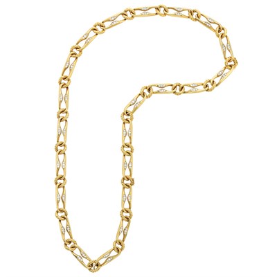 Lot 3416 - Gold and Diamond Necklace/Bracelet Combination, Mauboussin, France